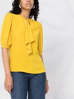 ETRO blouse en soie à col lavallière