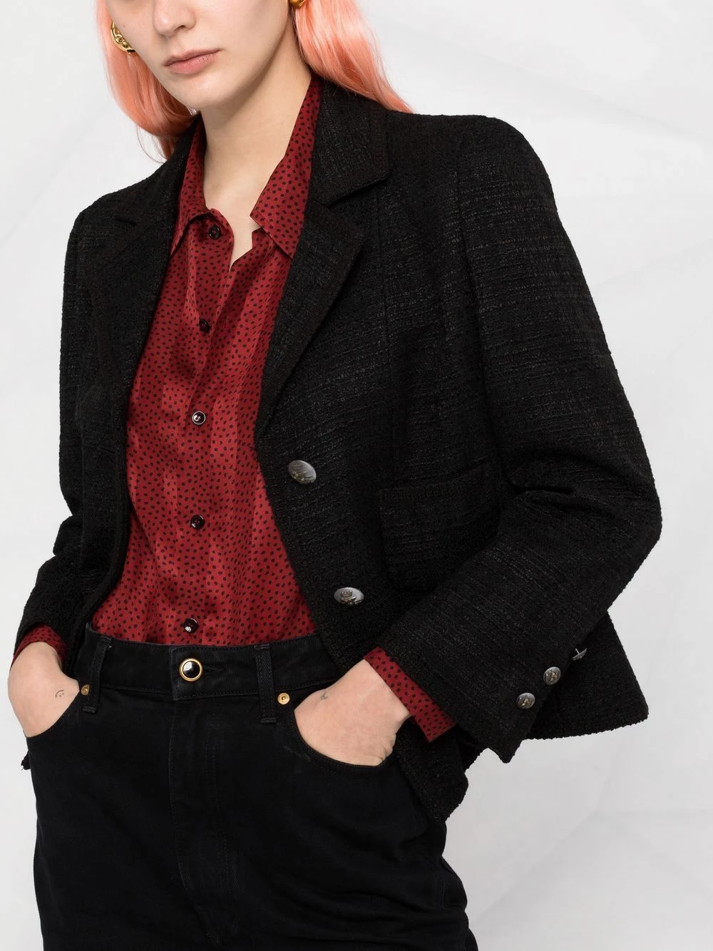 ETRO Prix Favorable Blazer en fil bouclé à simple boutonnage blazers femme 5 ETRO blazer en fil bouclé à simple boutonnage