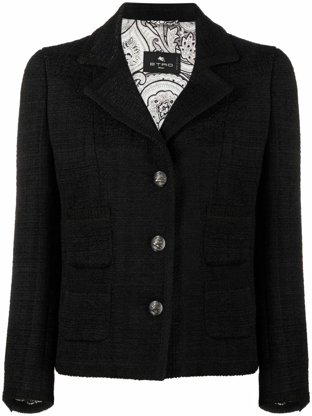 ETRO Prix Favorable Blazer en fil bouclé à simple boutonnage blazers femme 1 ETRO blazer en fil bouclé à simple boutonnage