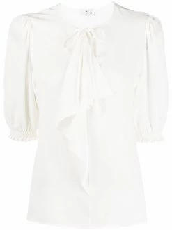 ETRO blouse en soie à col noué