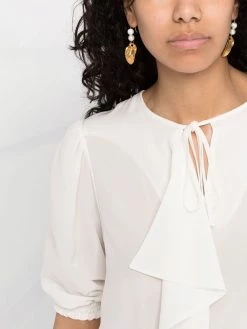 ETRO blouse en soie à col noué