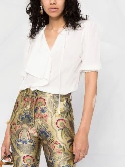 ETRO blouse en soie à col noué