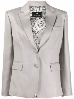 ETRO blazer cintré à simple boutonnage