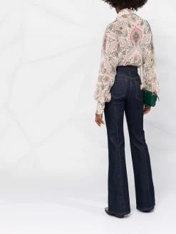 ETRO chemise en soie à motif cachemire