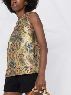ETRO Un Tarif Préférentiel Blouse en soie à fleurs brodées blouses femme 10 ETRO blouse en soie à fleurs brodées