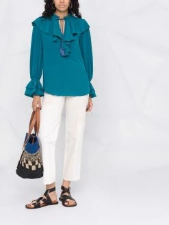 ETRO blouse drapée à volants