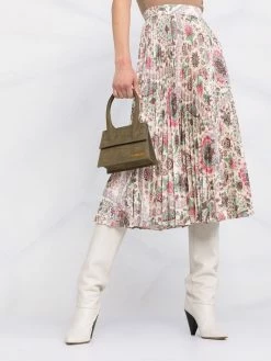 ETRO jupe plissée à motif cachemire