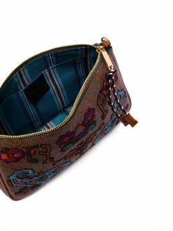 ETRO sac à main en cuir à broderies