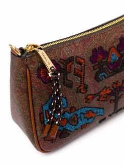 ETRO sac à main en cuir à broderies