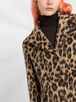 ETRO manteau boutonné à motif léopard