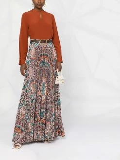 ETRO blouse en soie à ouverture goutte d'eau