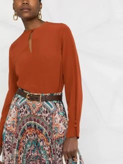 ETRO blouse en soie à ouverture goutte d'eau