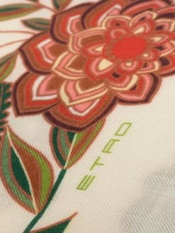 ETRO écharpe en cachemire à fleurs brodées