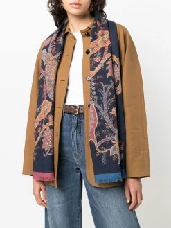 ETRO écharpe à motif cachemire brodé