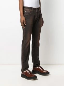 ETRO jean droit à effet délavé