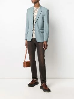 ETRO jean droit à effet délavé