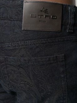 ETRO jean droit à imprimé cachemire