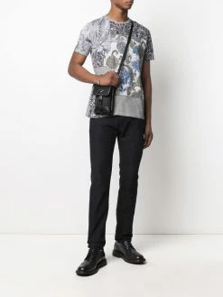 ETRO jean droit à imprimé cachemire