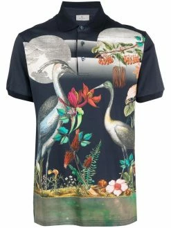 ETRO polo imprimé Heron
