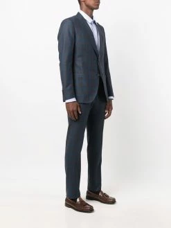 ETRO Prix Raisonnable Blazer droit à motif tartan costumes habillés homme 8 ETRO blazer droit à motif tartan