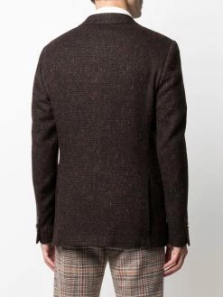 ETRO blazer en tweed à simple boutonnage