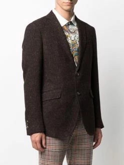 ETRO blazer en tweed à simple boutonnage