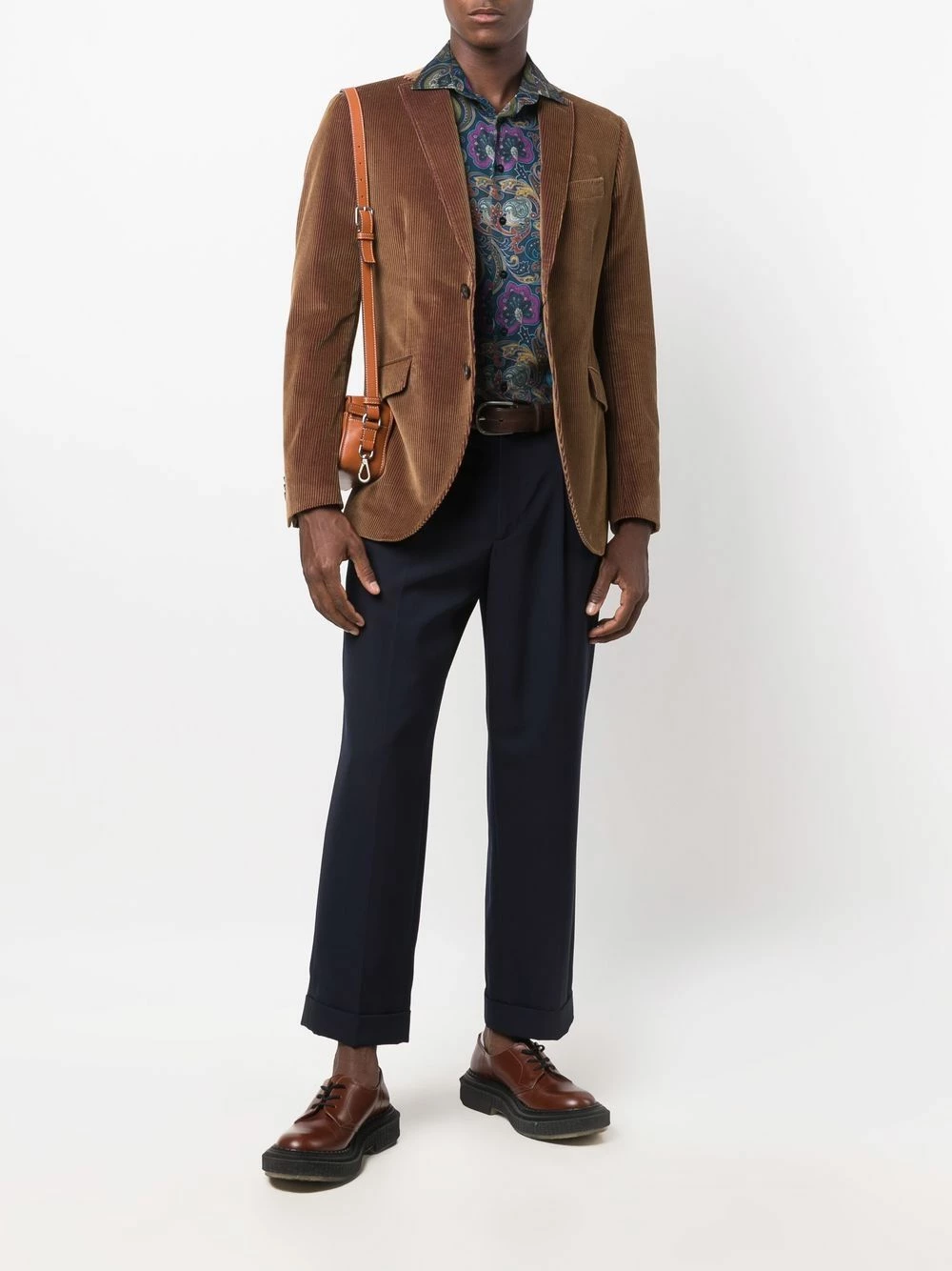 Prix Discount ETRO Blazer Ribbed Velvet à simple boutonnage blazers homme 2 ETRO blazer Ribbed Velvet à simple boutonnage