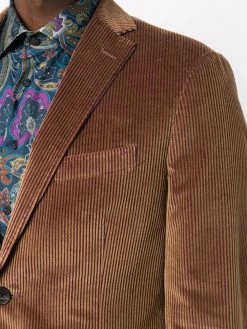 Prix Discount ETRO Blazer Ribbed Velvet à simple boutonnage blazers homme 9 ETRO blazer Ribbed Velvet à simple boutonnage
