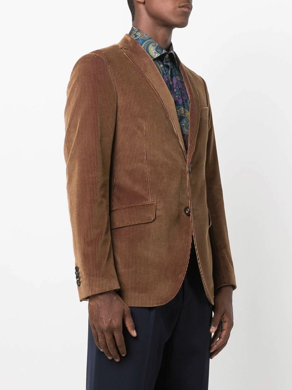 Prix Discount ETRO Blazer Ribbed Velvet à simple boutonnage blazers homme 3 ETRO blazer Ribbed Velvet à simple boutonnage