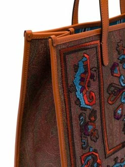 ETRO sac à main brodé à motif cachemire