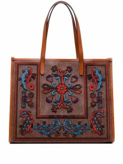ETRO sac à main brodé à motif cachemire