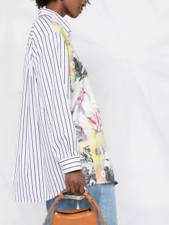 ETRO chemise en soie à fleurs patchwork