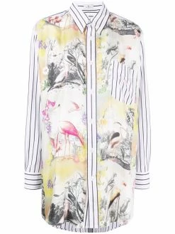 ETRO chemise en soie à fleurs patchwork