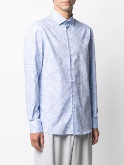 ETRO chemise rayée à motif cachemire