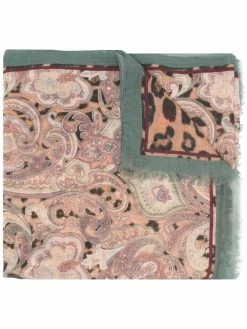 ETRO écharpe en cachemire à motif léopard