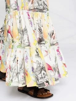 ETRO jupe longue évasée à broderies