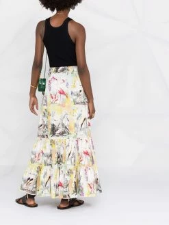 ETRO jupe longue évasée à broderies