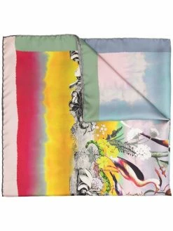 ETRO foulard à rayures tie-dye