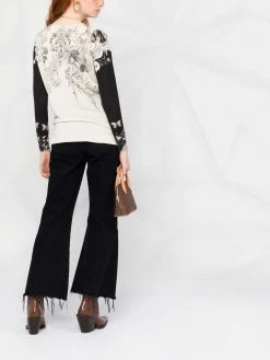 ETRO pull en maille fine à fleurs