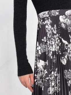 ETRO jupe mi-longue plissée à fleurs