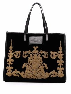 ETRO sac à main en cuir à broderies