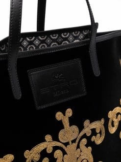 ETRO sac à main en cuir à broderies
