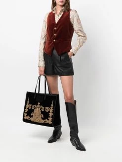 ETRO sac à main en cuir à broderies