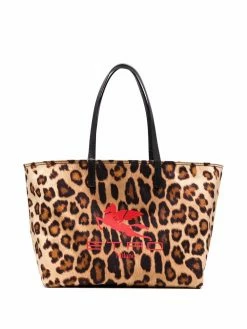 ETRO sac à main à imprimé léopard