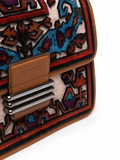 ETRO sac à main en cuir à broderies