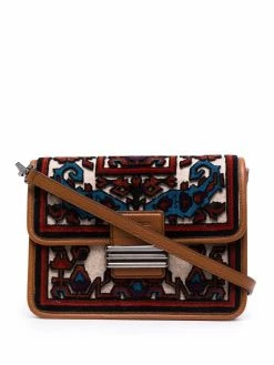 ETRO sac à main en cuir à broderies