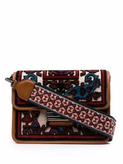 ETRO sac à main en cuir à broderies