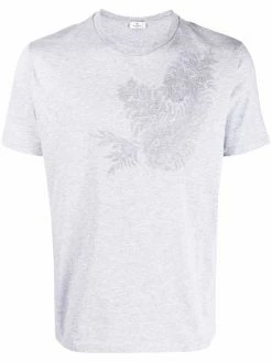 ETRO t-shirt à fleurs brodées