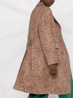 ETRO manteau croisé à motif cachemire