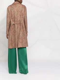 ETRO manteau croisé à motif cachemire